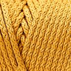 Шнур для вязания с сердечником 100% полиэфир, ширина 5 мм 100м/550гр (43 горчичный) - Фото 3