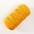 Шнур для вязания с сердечником 100% полиэфир, ширина 5 мм 100м/550гр (16 желтый) - Фото 2