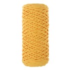 Шнур для вязания с сердечником 100% полиэфир, ширина 5 мм 100м/550гр (16 желтый) - Фото 4