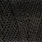 Шнур для вязания без сердечника 100% хлопок, ширина 3мм 100м/200гр (2105 черный) - Фото 1