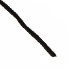 Шнур для вязания без сердечника 100% хлопок, ширина 3мм 100м/200гр (2105 черный) - Фото 3
