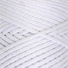 Шнур для вязания без сердечника 100% хлопок, ширина 3мм 100м/200гр (2155 белый) - Фото 1