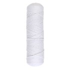 Шнур для вязания без сердечника 100% хлопок, ширина 3мм 100м/200гр (2155 белый) - Фото 2
