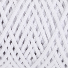 Шнур для вязания без сердечника 100% хлопок, ширина 3мм 100м/200гр (2155 белый) - Фото 4