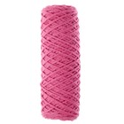 Шнур для вязания без сердечника 100% хлопок, ширина 3мм 100м/200гр (2126 розовый) - Фото 3