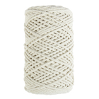 Шнур для вязания без сердечника 100% хлопок, ширина 3мм 100м/200гр (2264 ванильный) - Фото 5