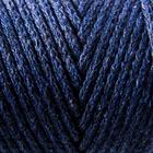 Шнур для вязания без сердечника 100% хлопок, ширина 3мм 100м/200гр (2108 т. Джинс) - Фото 3