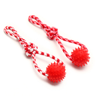 Игрушка канатная "Узел с массажным шариком", до 31 см, до 65 г, микс цветов - Фото 2