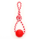 Игрушка канатная "Узел с массажным шариком", до 31 см, до 65 г, микс цветов - Фото 3