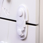 Блокиратор для дверей шкафов, цвет белый - Фото 4