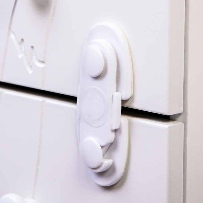 Блокиратор для дверей шкафов, цвет белый - фото 1906886996