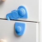 Блокиратор для дверей шкафов, цвет голубой - Фото 2