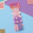 Резинка для волос "Краса" (набор 8 шт) цветок, розовый сиреневый - Фото 2