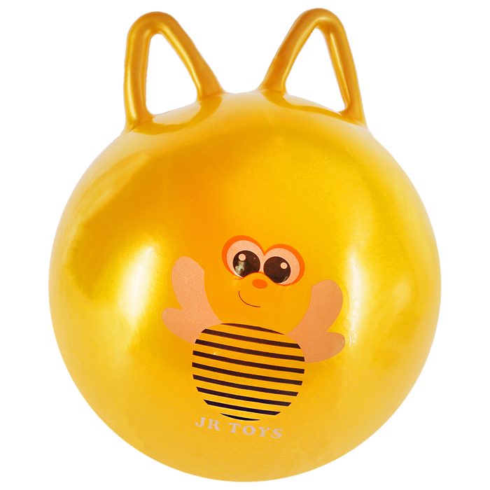 Мяч-прыгун с ушками «Пчёлка» с ушками, d=45 см, 380 г, цвет жёлтый