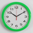 Часы настенные "Классика", арабские цифры, зелёный обод, 28х28 см - Фото 5