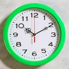 Часы настенные "Классика", арабские цифры, зелёный обод, 28х28 см - Фото 2