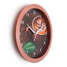 Часы настенные "Кофе", коричневый обод, 28х28 см - Фото 2