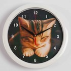 Часы настенные, d-28 см, детские, "Котёнок", бесшумные - Фото 4
