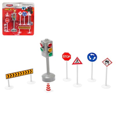 Набор дорожных знаков "Город", с светофором, световые и звуковые эффекты