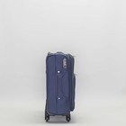 Чемодан малый с расширением 20", отдел на молнии, наружный карман, 4 колеса, кодовый замок, цвет синий - Фото 2