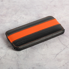 Чехол для телефона Melkco для iPhone 5s/ 5/ 5C черно-оранжевый, кожа - Фото 3