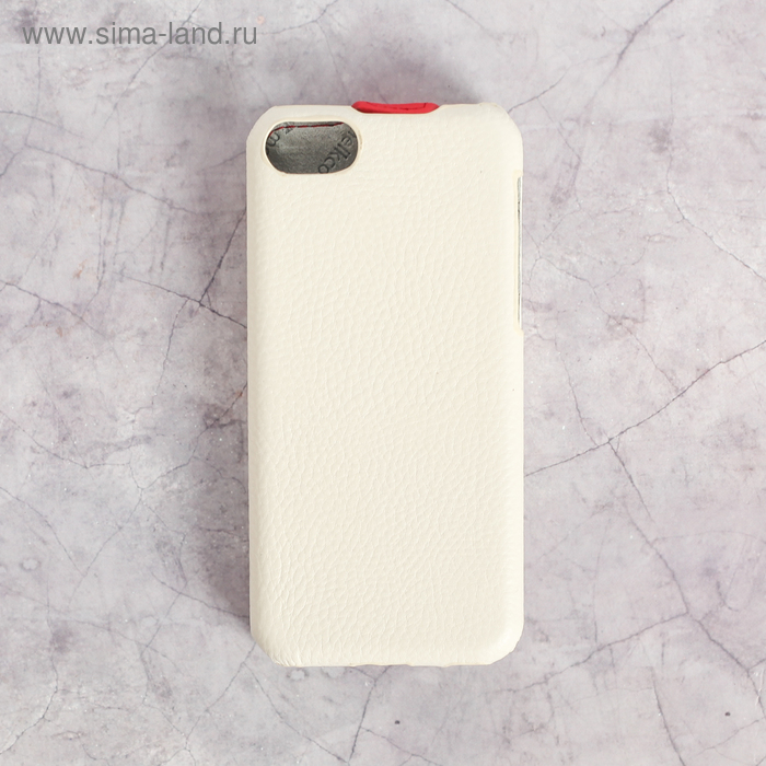 Чехол для телефона Melkco для iPhone 5s/5/5C белый/красный, кожа - Фото 1
