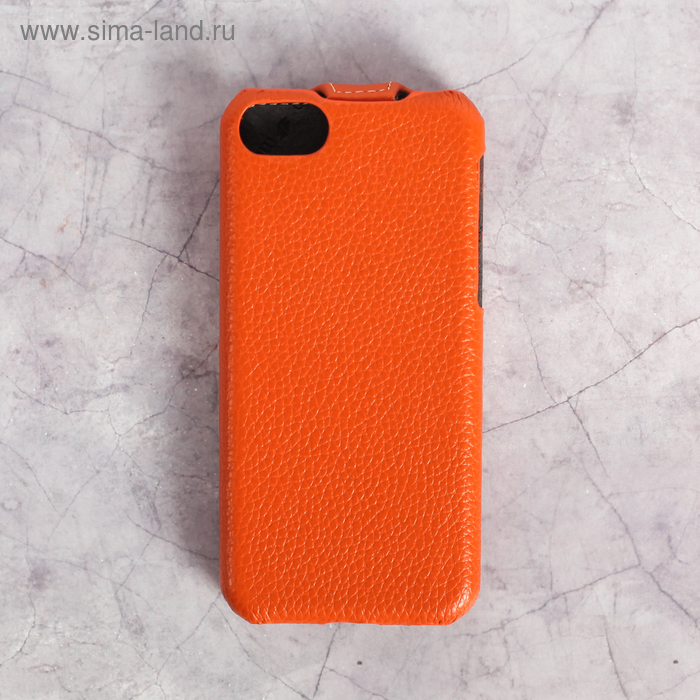 Чехол для телефона Melkco для iPhone 5s/5/5C оранжевый, кожа - Фото 1