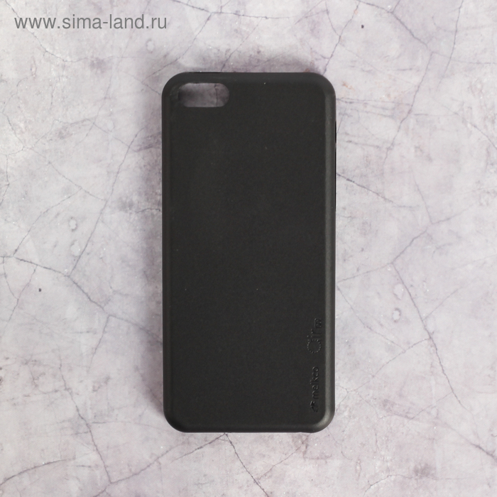 Чехол для телефона Накладка Melkco для iPhone 5C черный, пластик, 0.4мм - Фото 1