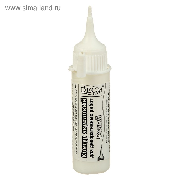 Контур универсальный DecArt, 20 мл, белый - Фото 1