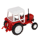 Трактор, красный, масштаб 1:43 - Фото 2