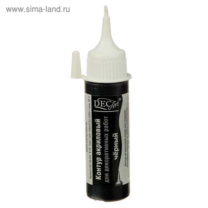 Контур универсальный DecArt, 20 мл, чёрный - Фото 1