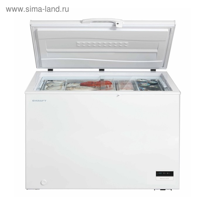 Морозильный ларь Kraft BD (W) 275 BL c LCD дисплеем, без стекла - Фото 1