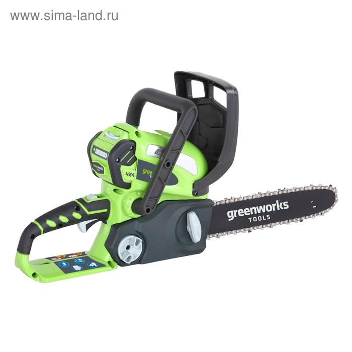 Пила цепная GreenWorks G40CS30, 40В, 12", 3/8", 45 зв., БЕЗ АКК. И ЗУ - Фото 1