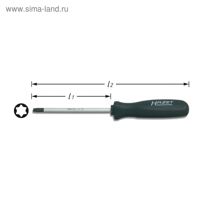 Отвёртка HAZET 803-T20 Trinamic, для TORX T20, длина 84 мм - Фото 1