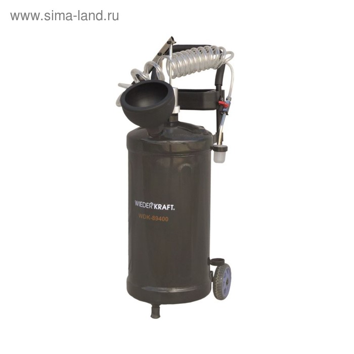 Система раздачи масла WIEDERKRAFT WDK-89400, мобильная, ручной привод, бак 30л,шланг 2,5м. - Фото 1