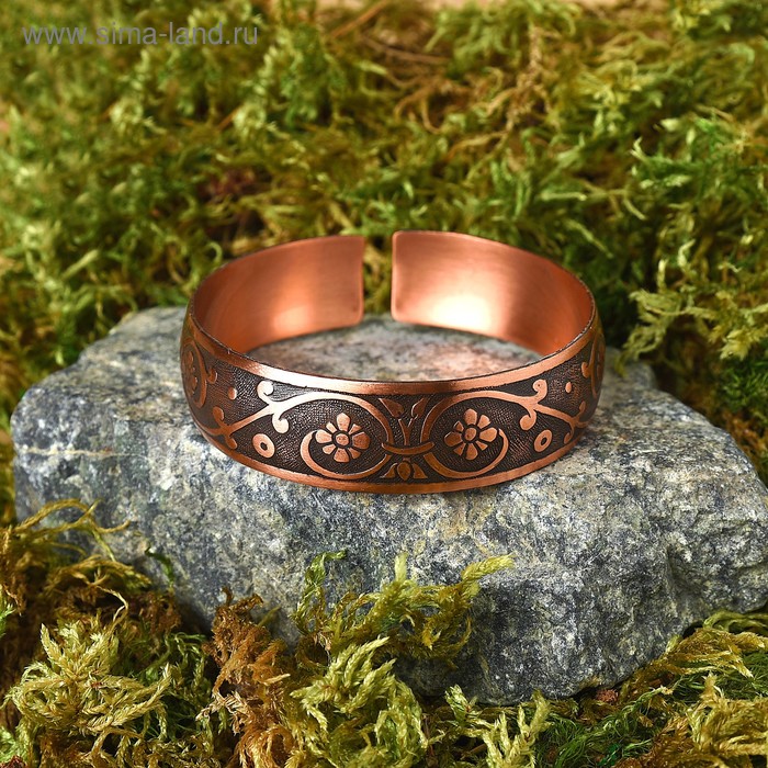 Браслет «Хмель», медь, диаметр 55-75 мм - Фото 1