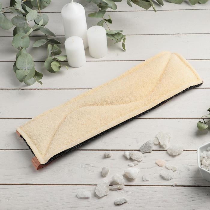 Мочалка - лента для тела жёсткая «День и ночь», 37×11 см, МИКС - Фото 1