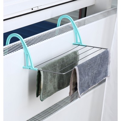 Сушилка для белья на радиатор, 45×23.5×18 см, серая