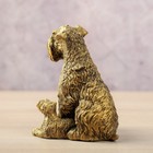Фигура "Собака Ризешнауцер c двумя щенками" металлический окрас, 8х5х10см - Фото 3