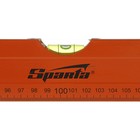 Уровень SPARTA, 200 см, алюминиевый, 3 глазка, оранжевый, линейка - Фото 3