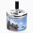 Пепельница бездымная «Девушка и пальмы», для сигарет и стиков, 12×9 см - Фото 3