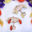 Брошь «Янтарь» зонтик, цвет МИКС в бронзе - Фото 1