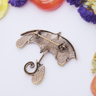 Брошь «Янтарь» зонтик, цвет МИКС в бронзе - Фото 2