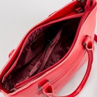 Сумка женская, отдел с перегородкой, 2 наружных кармана, длинный ремень, цвет красный - Фото 5
