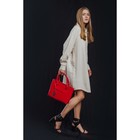 Сумка женская, отдел с перегородкой, 2 наружных кармана, длинный ремень, цвет красный - Фото 6