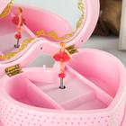 Музыкальная шкатулка механическая «Сердце принцессы», пластик, 19×16.5×6 см - Фото 3