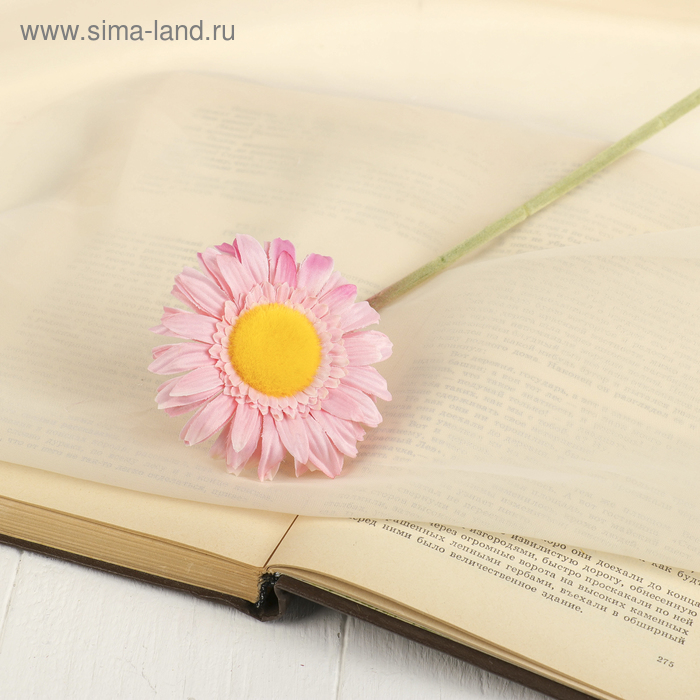 Цветок искусственный "Гербера Алмак" 8*44 см, розовый - Фото 1