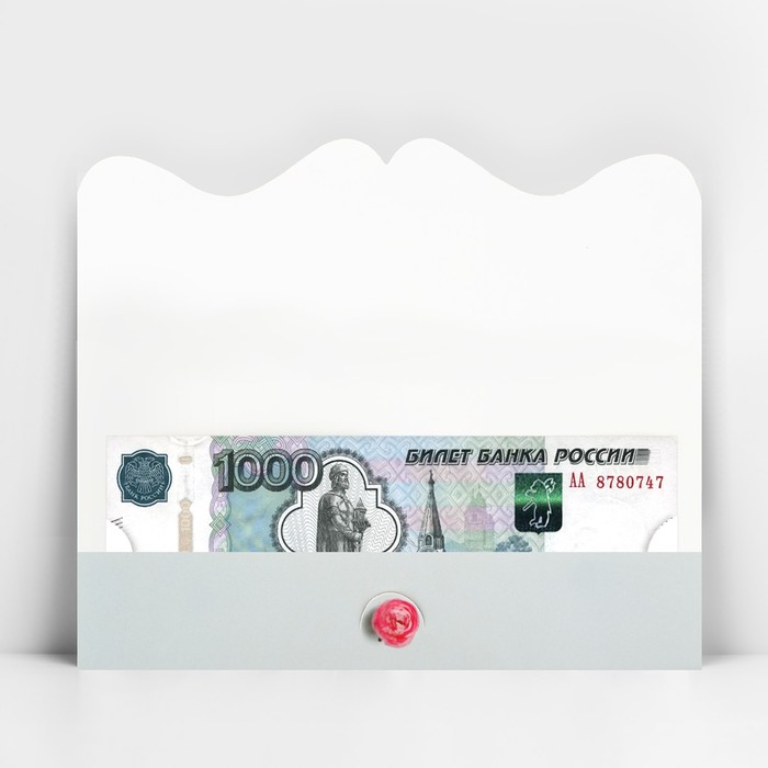 Конверт для денег "Настоящие цветы" формовой, 17,5 х 8 см - фото 1905438211