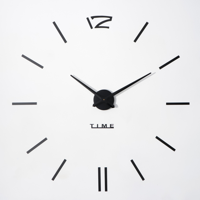 Часы-наклейка, серия: DIY, &quot;Кайро&quot;, плавный ход, d-65 см, 1 АА, серебро