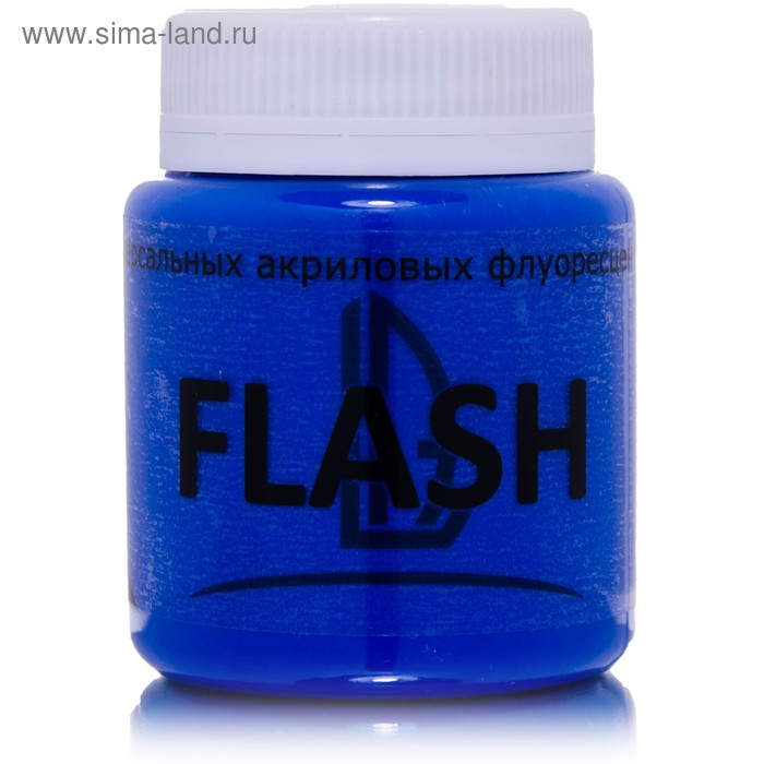 Краска акриловая Fluo 80 мл LUXART LuxFlash синий флуоресцентный S7V80 - Фото 1